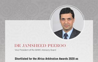 Vice-President of the MARC Advisory Board shortlisted for the Africa Arbitration Awards 2020